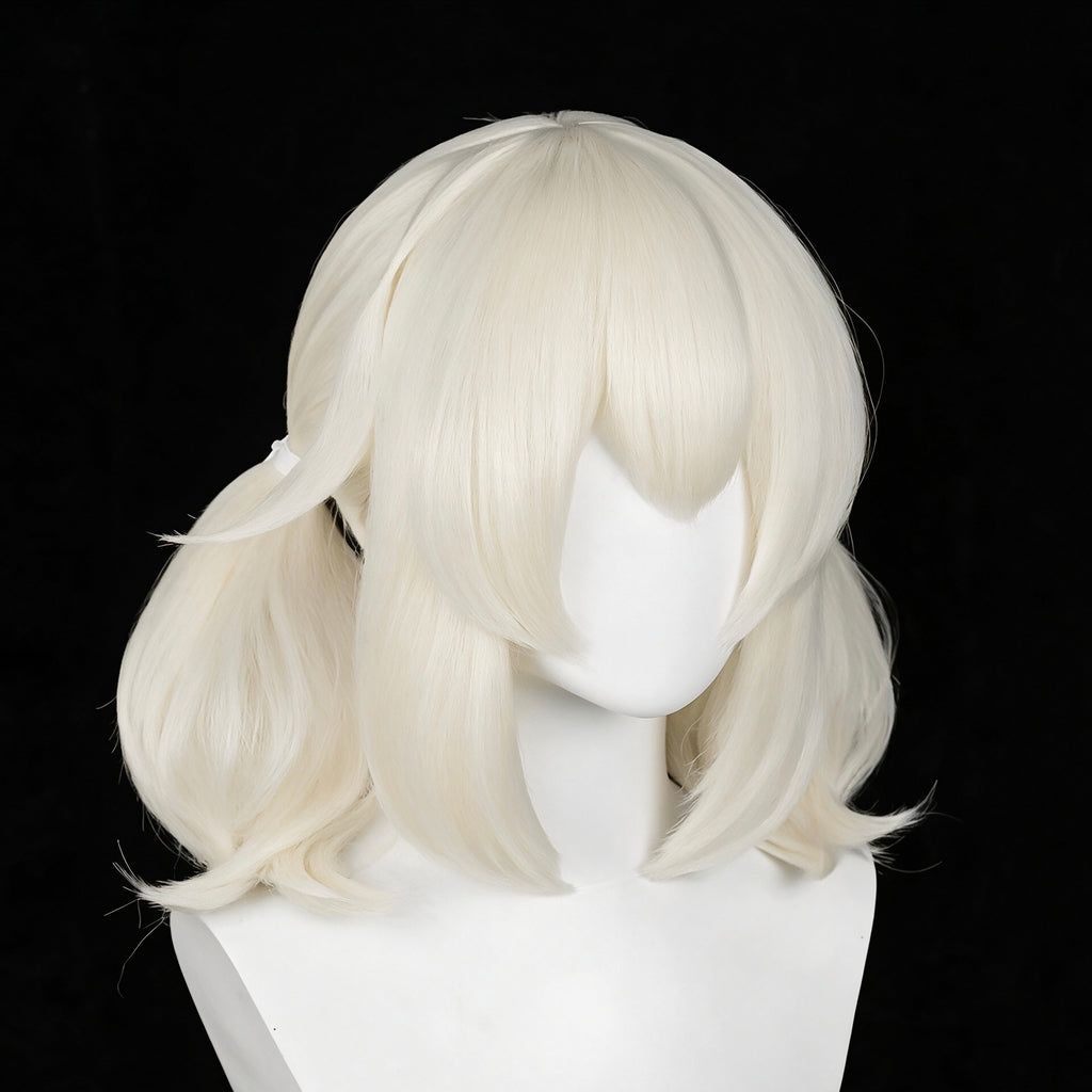 Genshin   Impact   Klee Long   White   Hair   Basic Wig