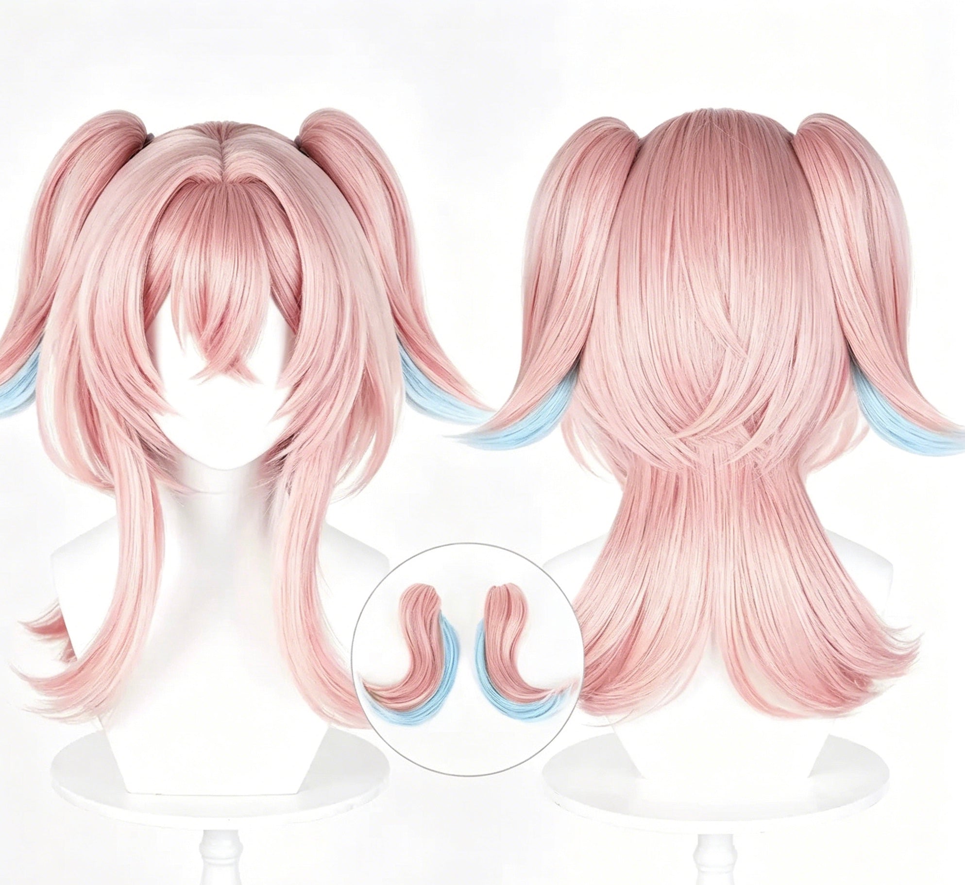 Genshin   Impact   Linnea Light   Pink   Layered Medium   Length   Basic Wig