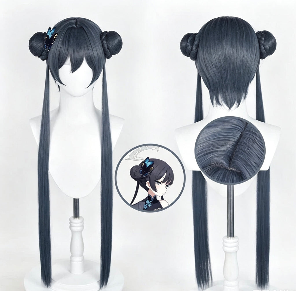 Blue   Archive   Kisaki Dark   Blue   Black   Bun Basic   Wig