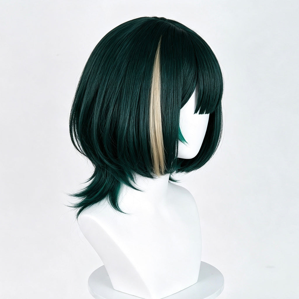 Genshin   Impact   Nefer Short   Green   Hair   Basic Wig