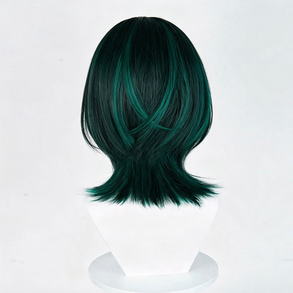 Genshin   Impact   Nefer Short   Green   Hair   Basic Wig