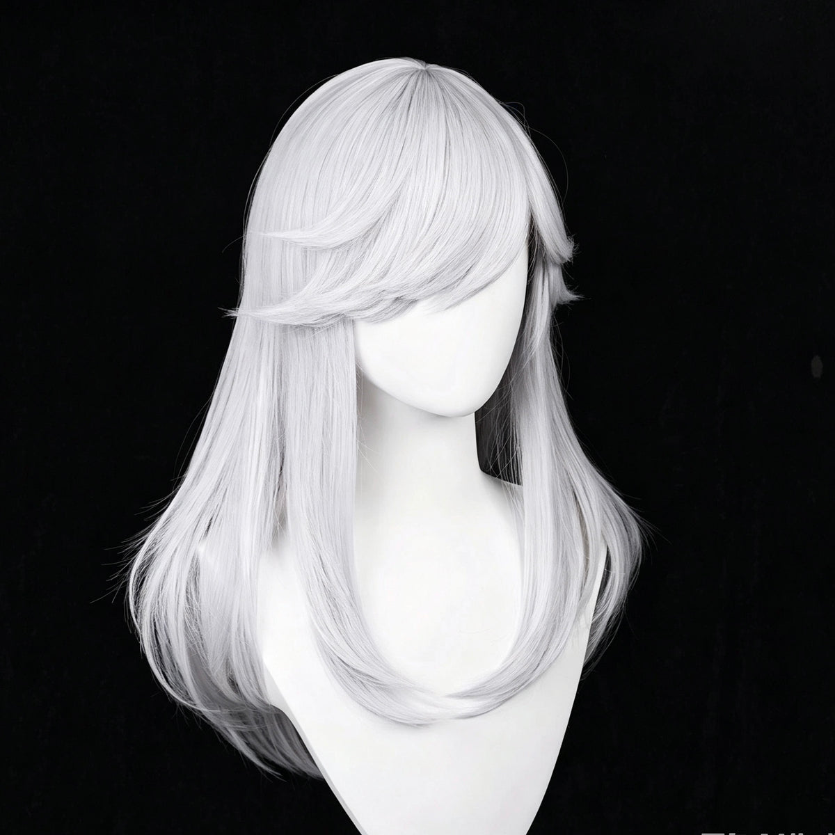 Genshin   Impact   Cyno Long   White   Hair   Basic Wig