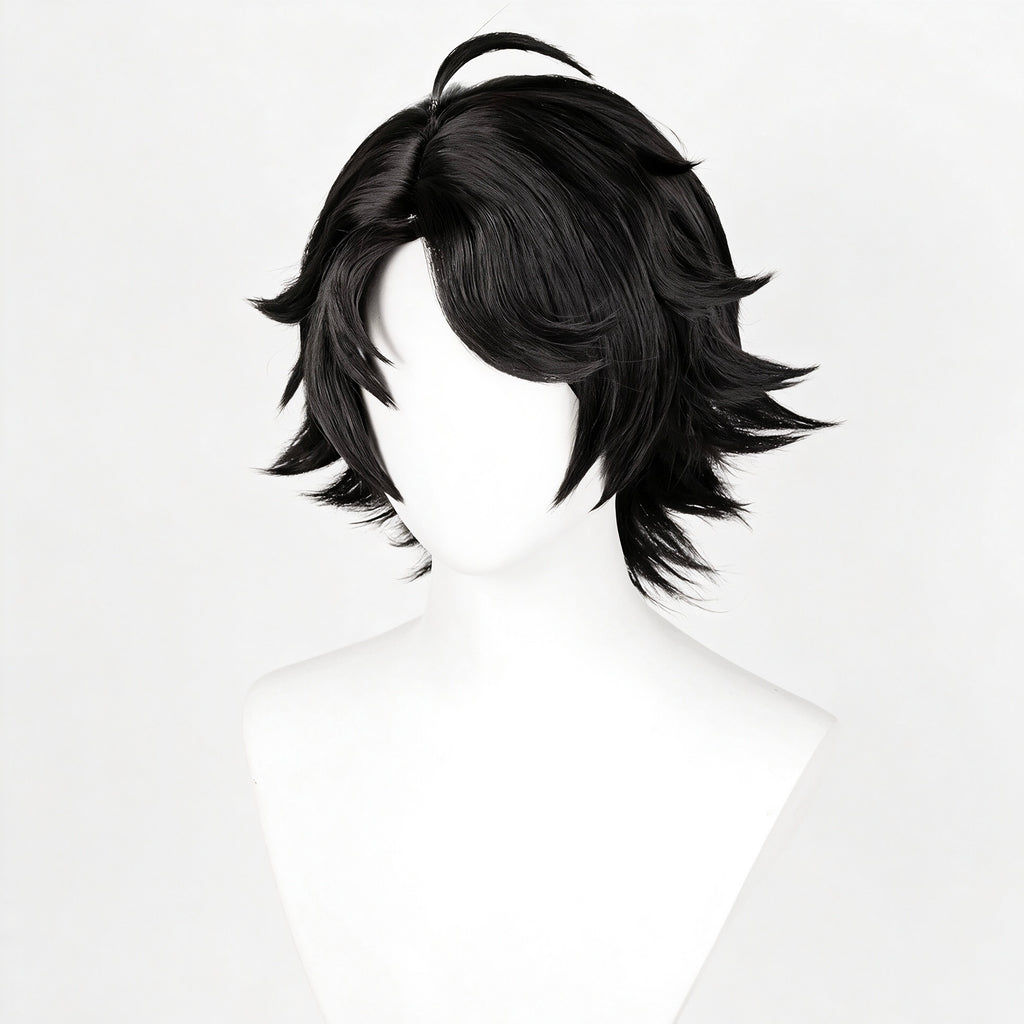 IdentityV   Prospector Norton(Fool's   Gold) Short   Black   Hair   Basic Wig