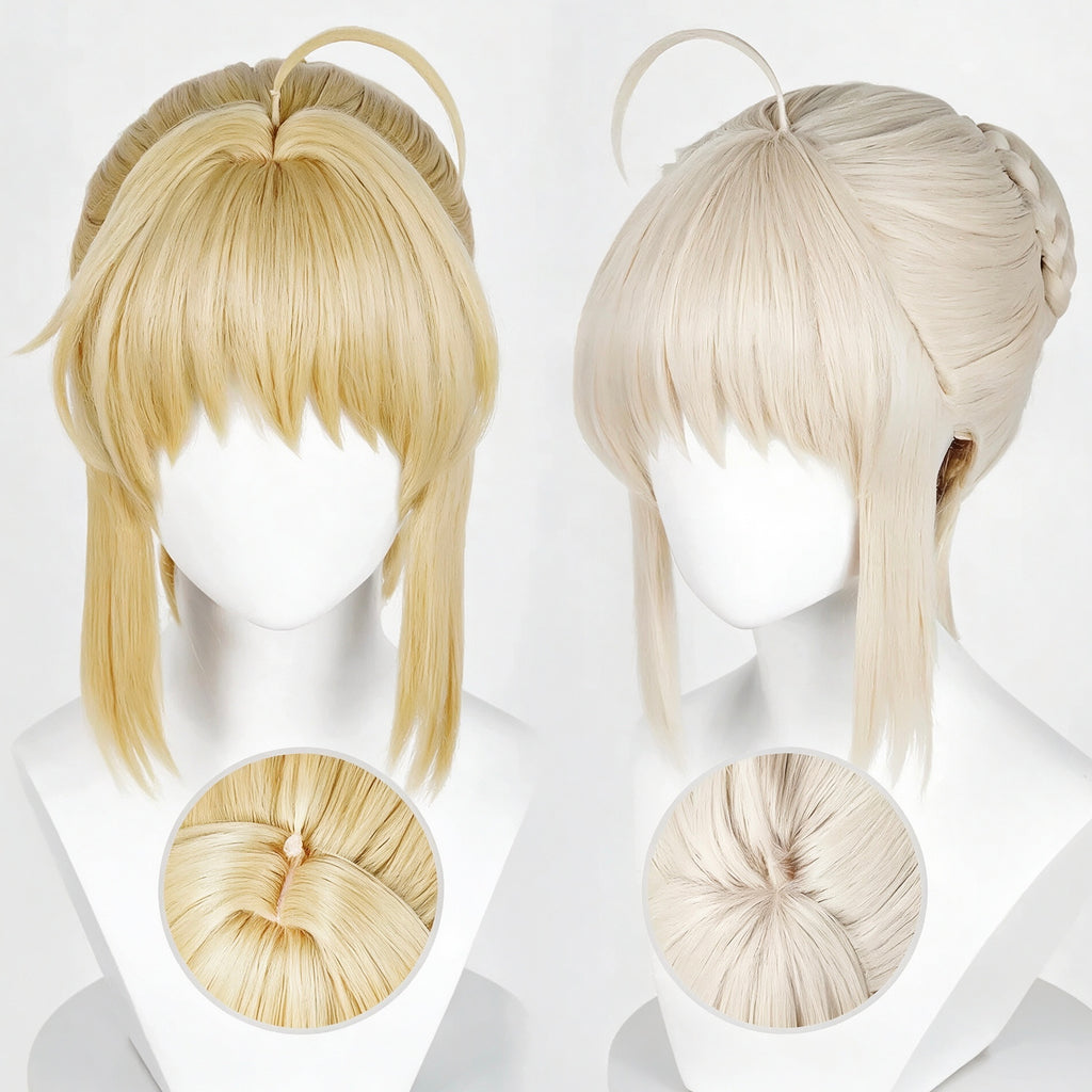 Fate/stay   night Altria/Saber   Short Blonde   Hair   Basic   Wig