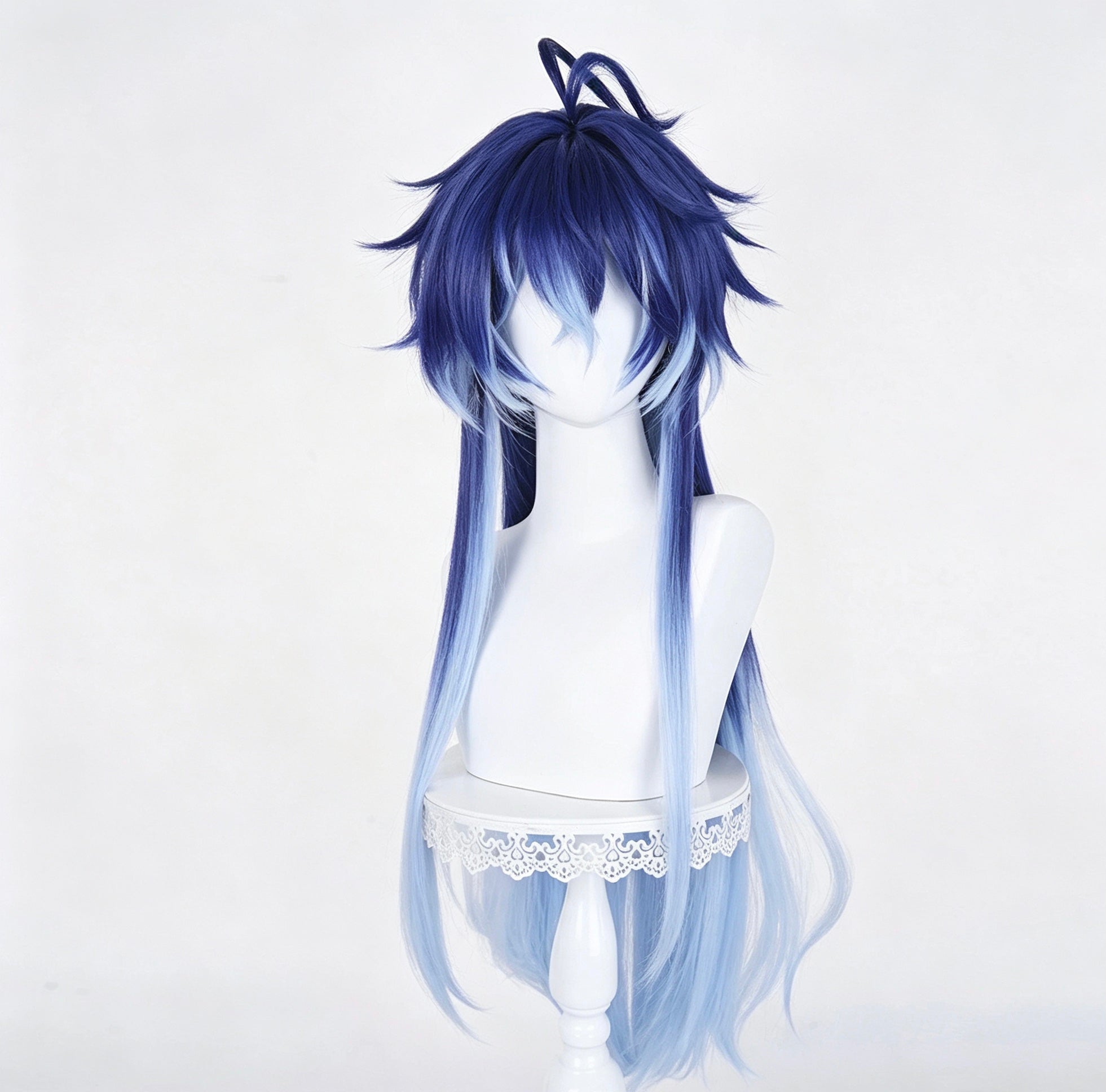 Genshin   Impact   Flins Long   Blue   Hair   Basic Wig