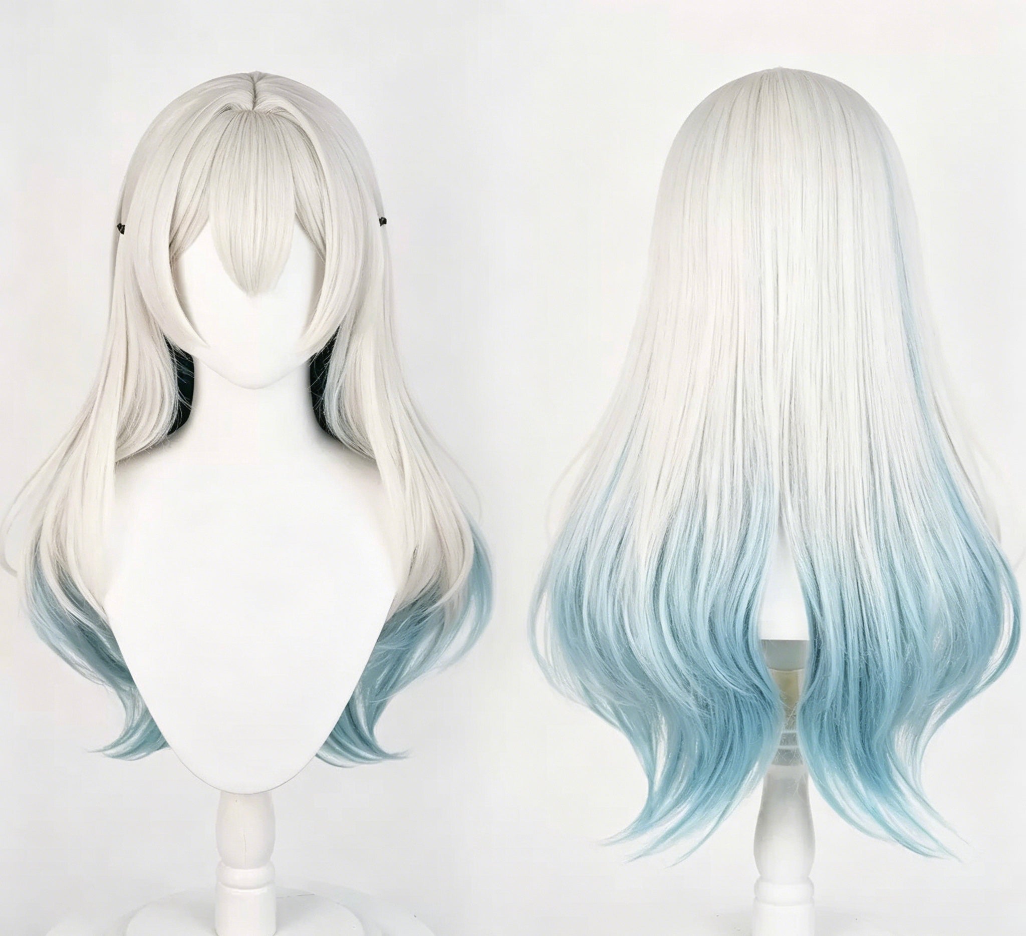 Honkai:   Star   Rail   Firefly Long   Grey   Green   Hair Basic   Wig
