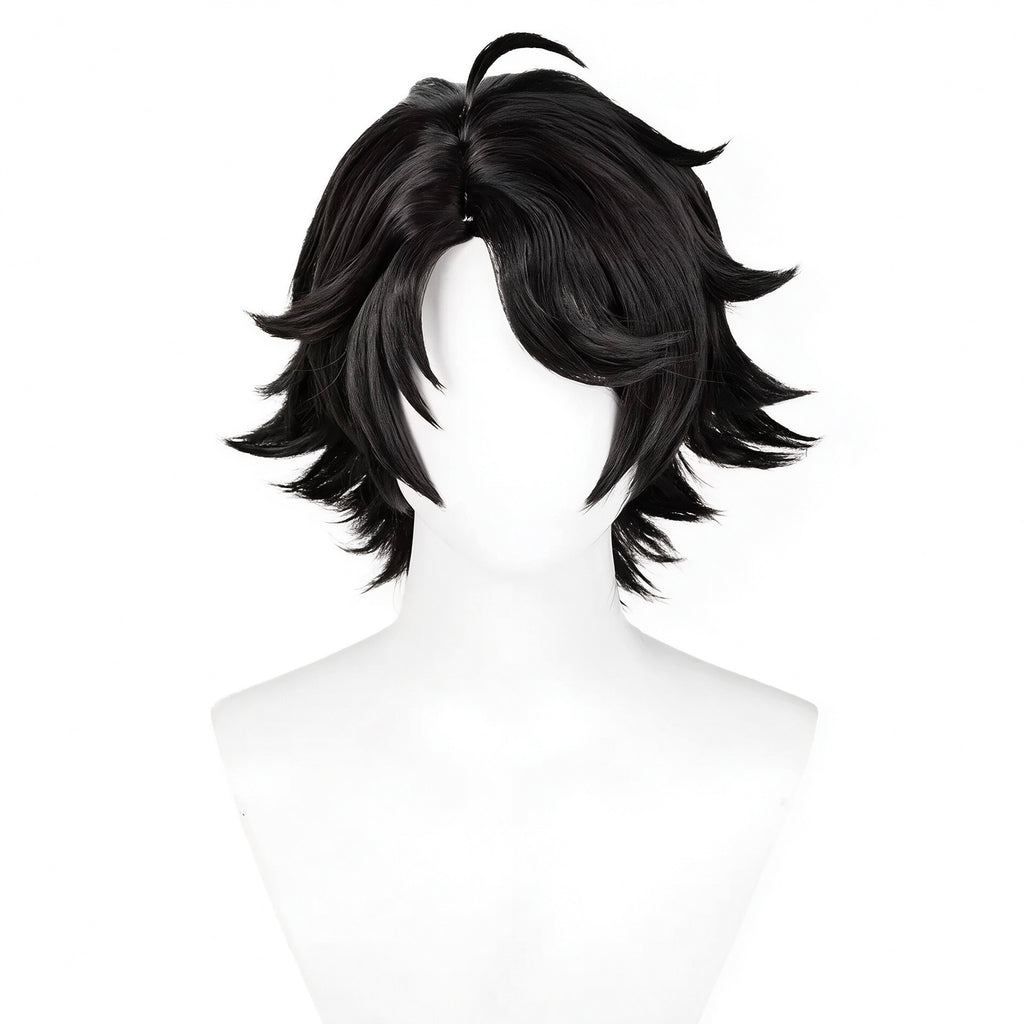 IdentityV   Prospector Norton(Fool's   Gold) Short   Black   Hair   Basic Wig