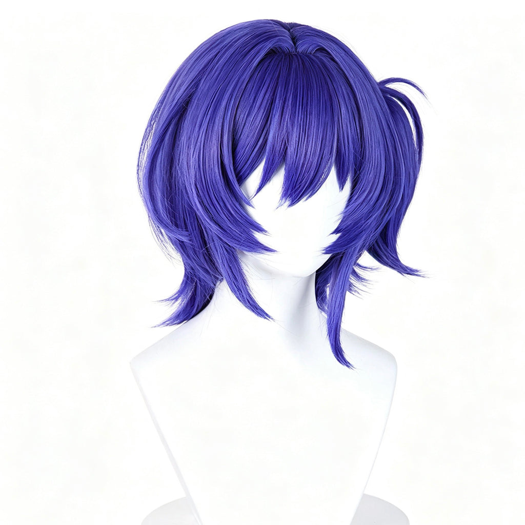Genshin   Impact   Prune Deep   Purple   Layered Fluffy   Basic   Wig
