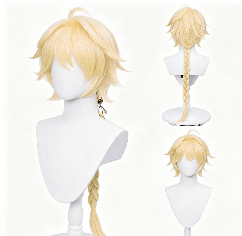 Genshin   Impact Lumine   Long   Gold   Hair Basic   Wig
