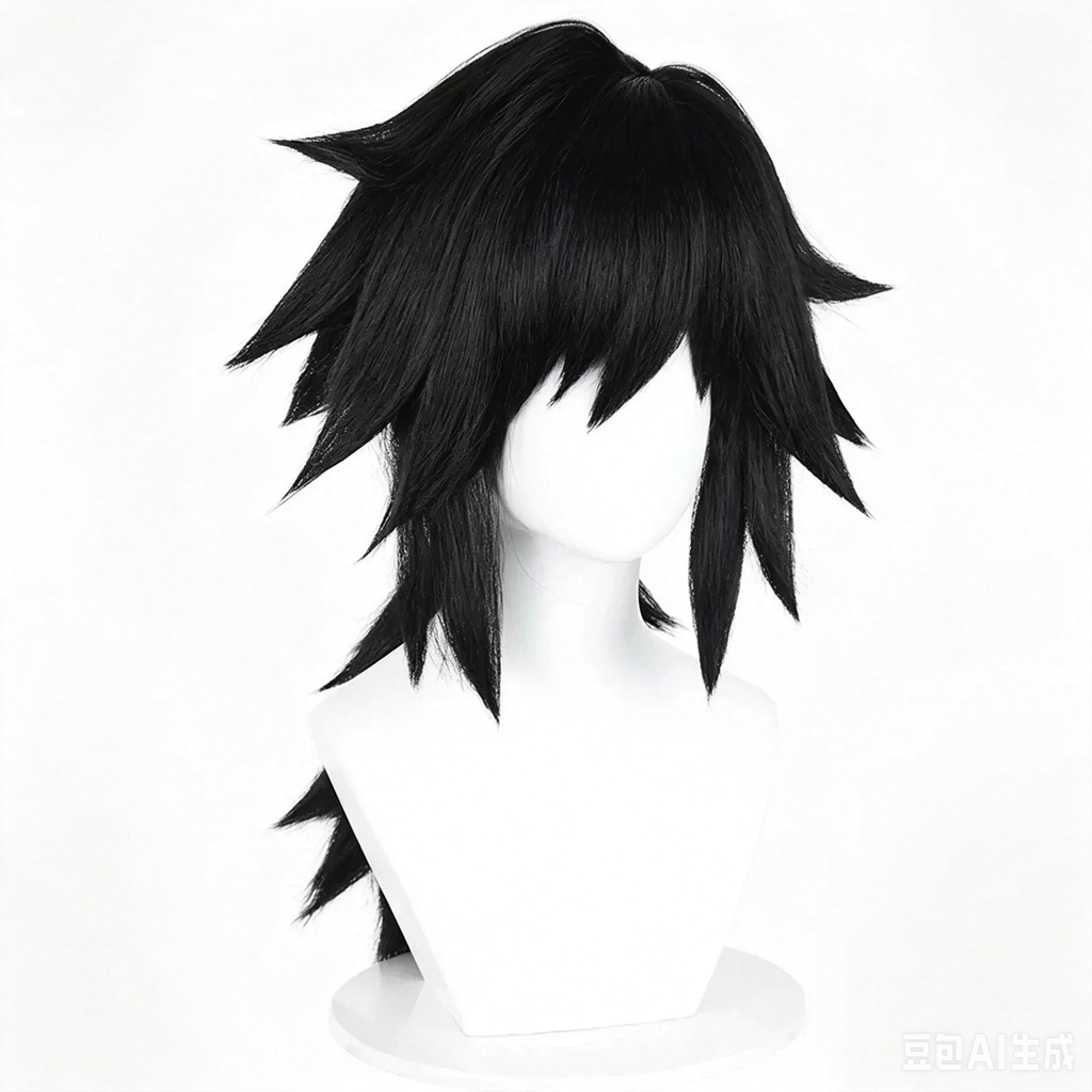 Demon   Slayer   Tomioka Giyuu   Short   Black   Hair Basic   Wig