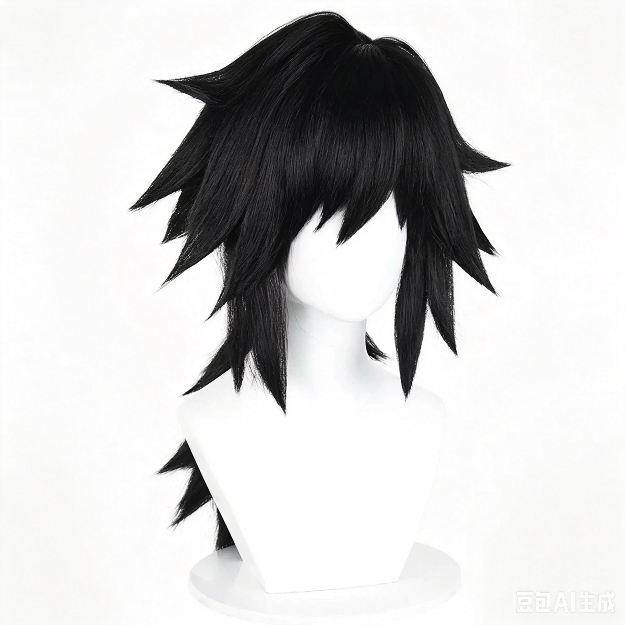 Demon   Slayer   Tomioka Giyuu   Short   Black   Hair Basic   Wig