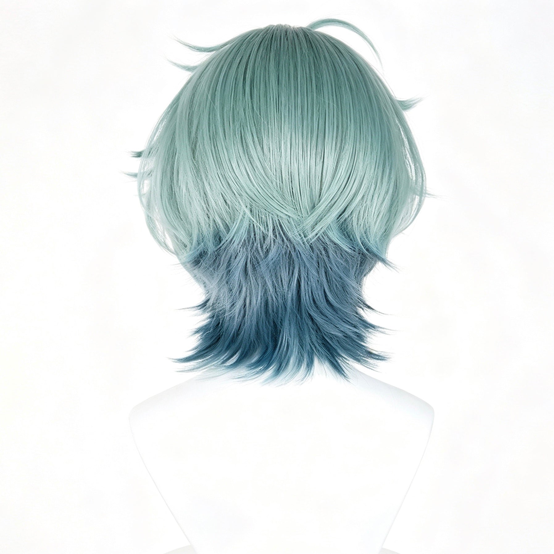 Genshin Impact Ororon Cosplay Wig | Mint Green Gradient Short Wig | Realistic Scalp | Heat Resistant Synthetic Hair