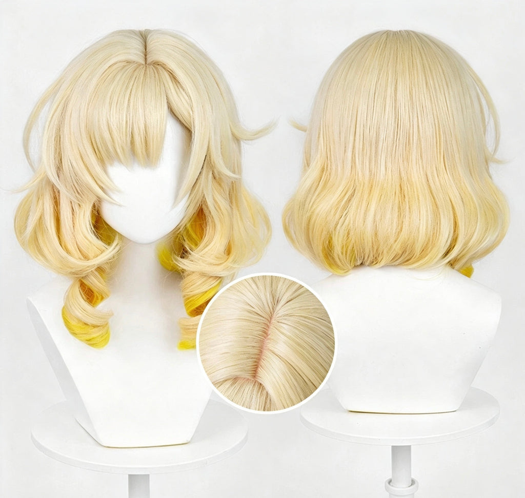 Honkai:   Star   Rail Aglaea   Long   Golden Yellow   Hair   Basic   Wig
