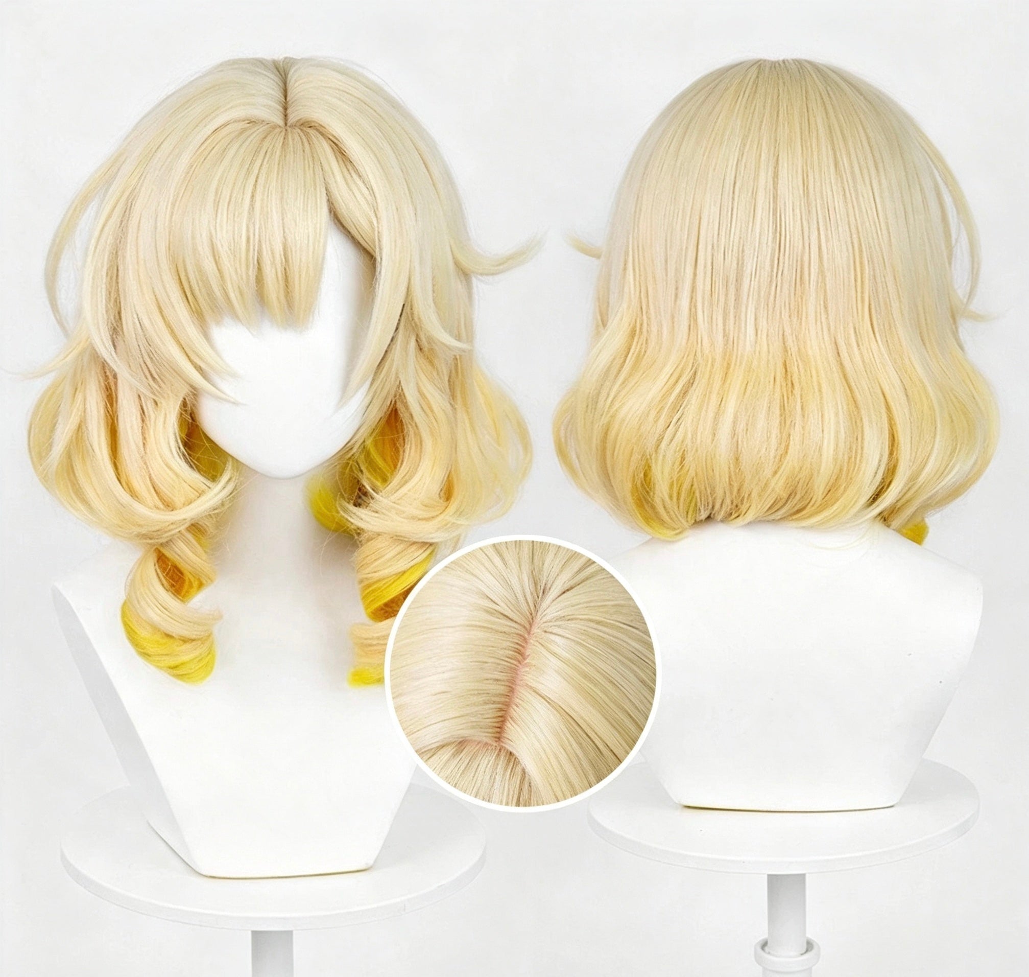 Honkai:   Star   Rail Aglaea   Long   Golden Yellow   Hair   Basic   Wig
