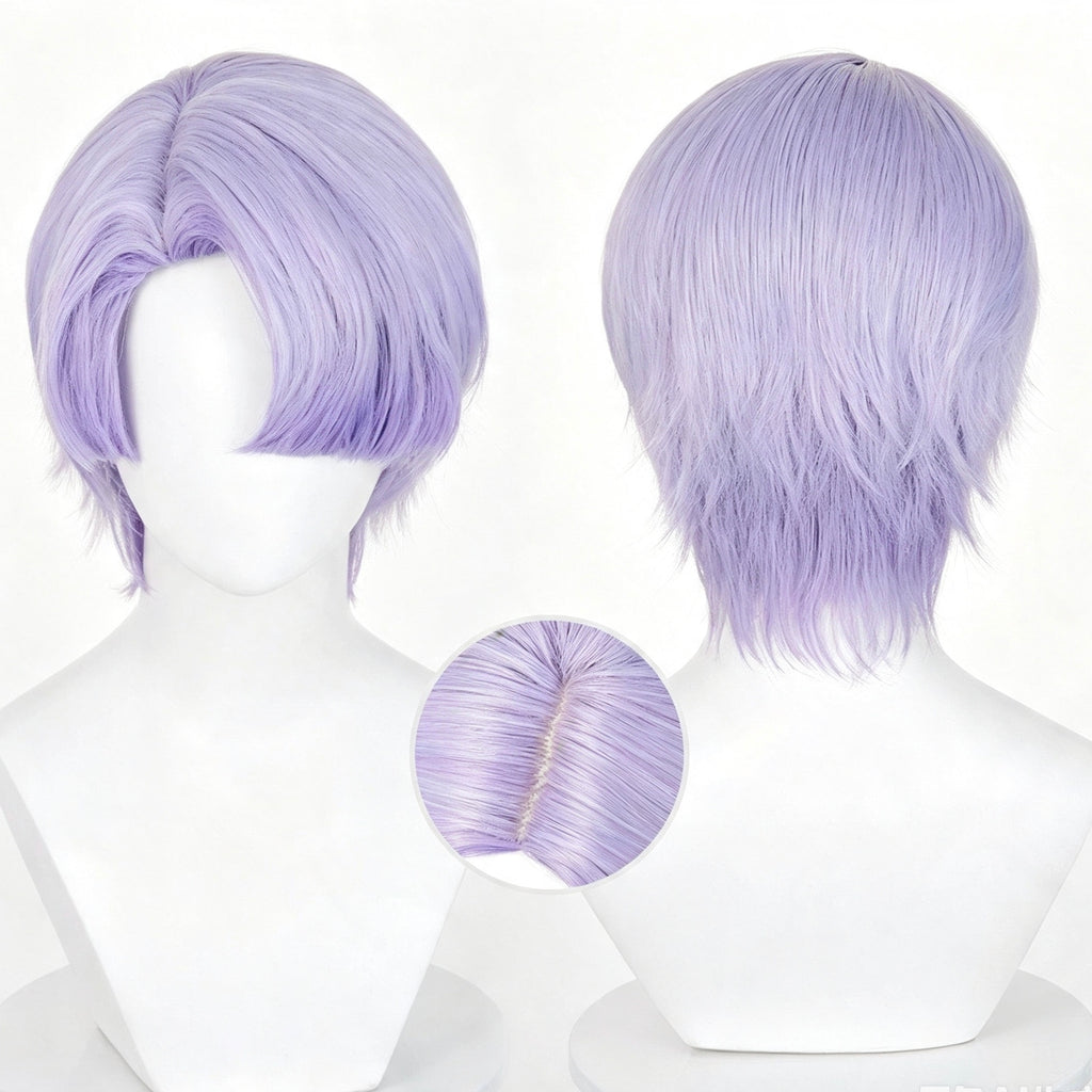 Panty   &   Stocking   with Garterbelt Scanty/Kneesocks Short   Pink/Purple   Hair Basic   Wig