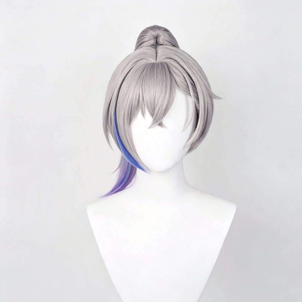 Honkai:   Star   Rail   Silver Wolf   Long   Silver Purple   Hair   Basic   Wig