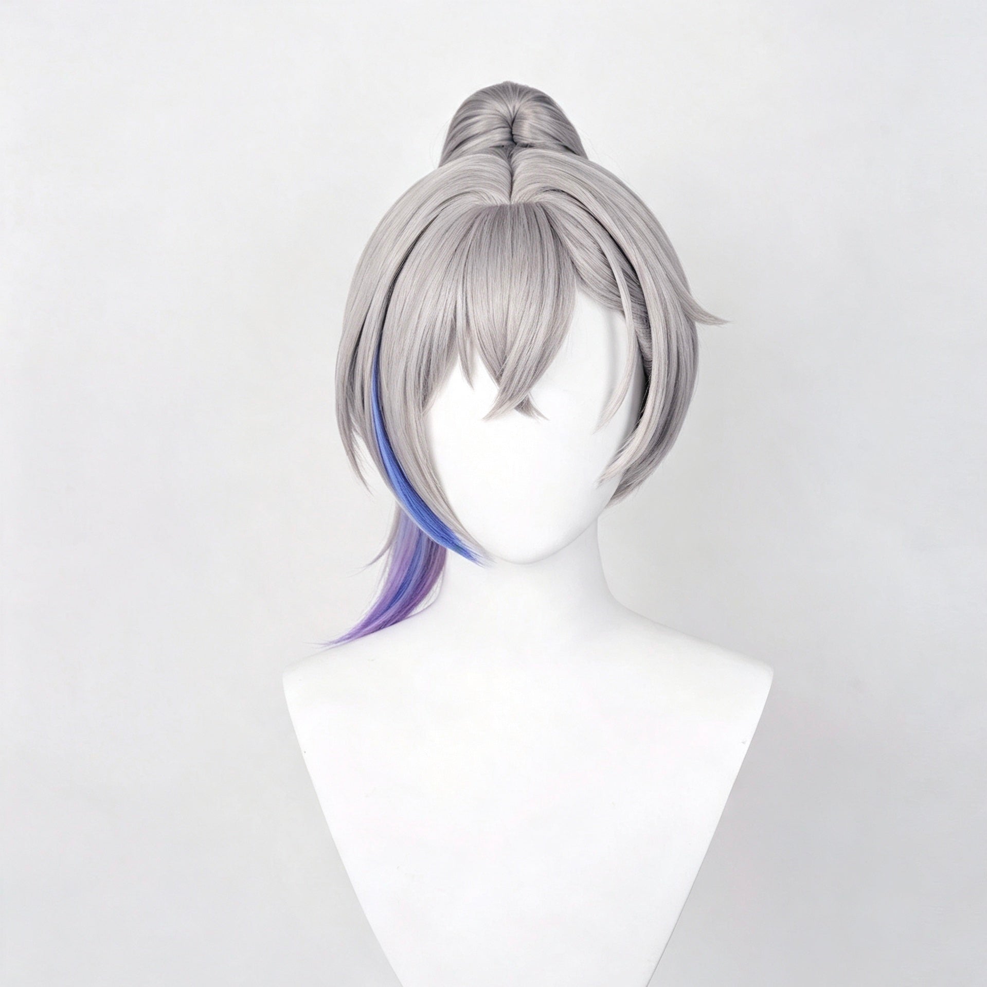 Honkai:   Star   Rail   Silver Wolf   Long   Silver Purple   Hair   Basic   Wig