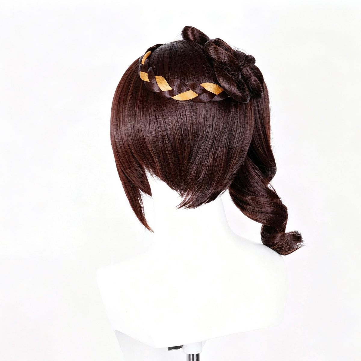 Genshin   Impact   Chiori Long   Brown   Hair   Basic Wig