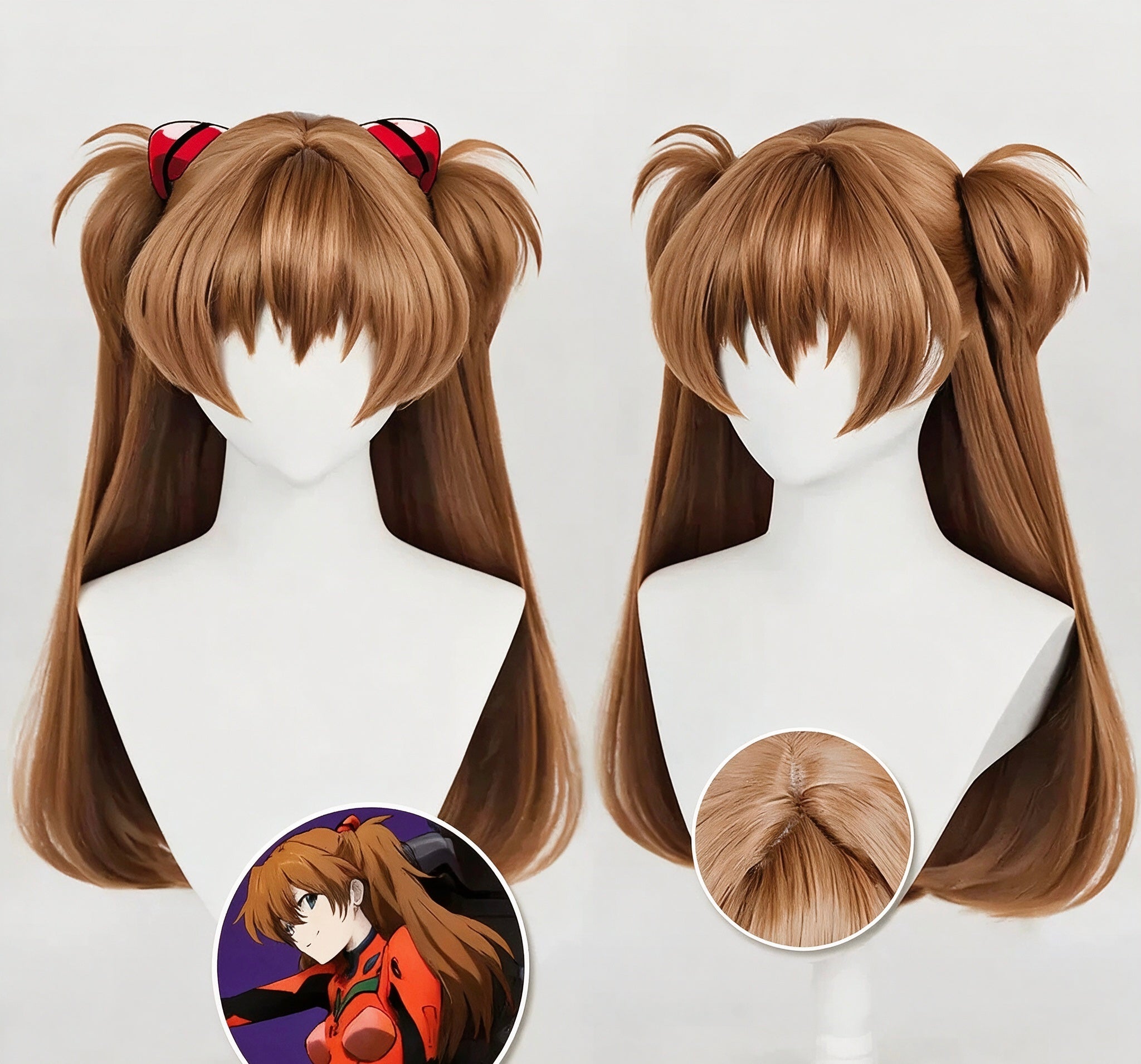 EVA   Asuka   Langley Soryu   Long Brown/Orange   Hair Basic   Wig