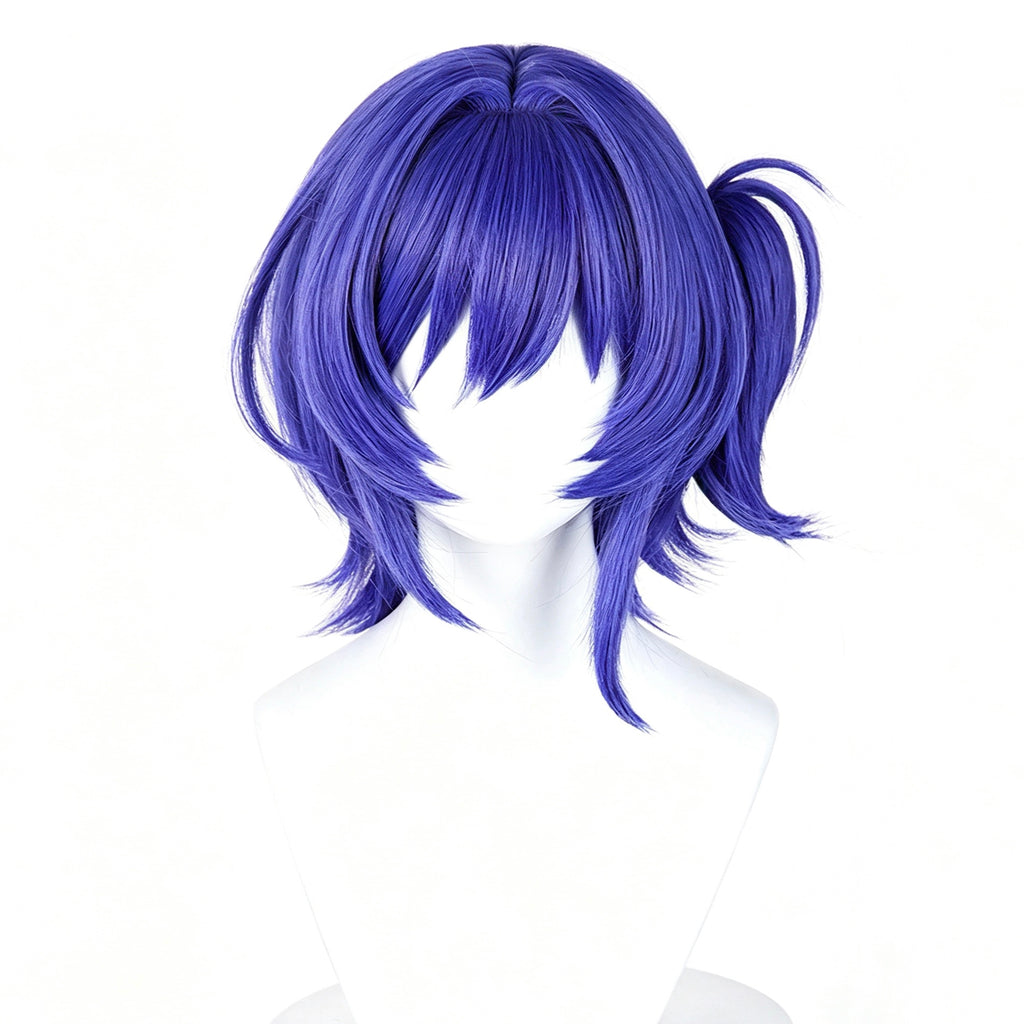 Genshin   Impact   Prune Deep   Purple   Layered Fluffy   Basic   Wig