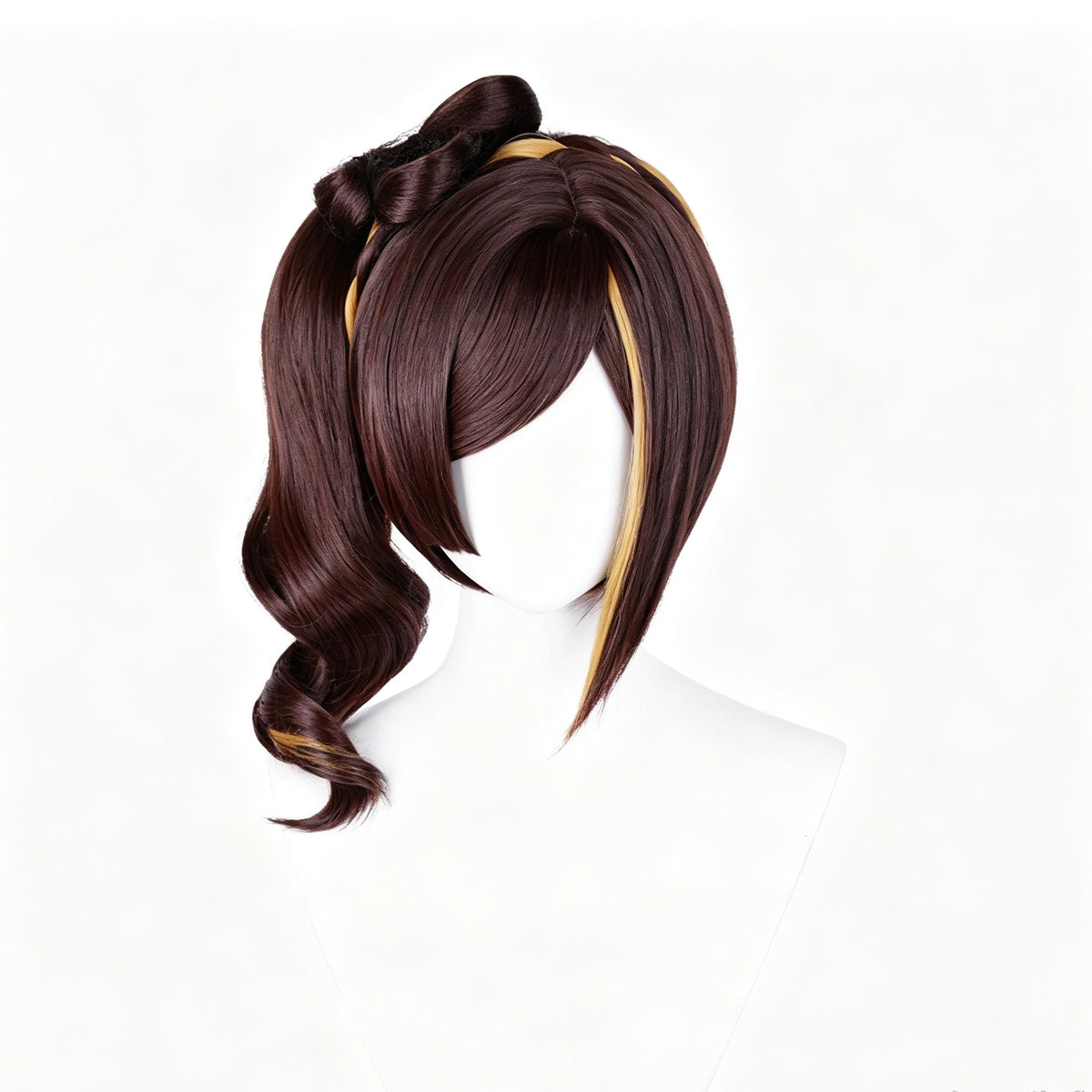 Genshin   Impact   Chiori Long   Brown   Hair   Basic Wig