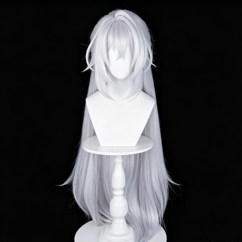Zenless   Zone   Zero Severian   Pure   White Layered   Curly   Braid Basic   Wig