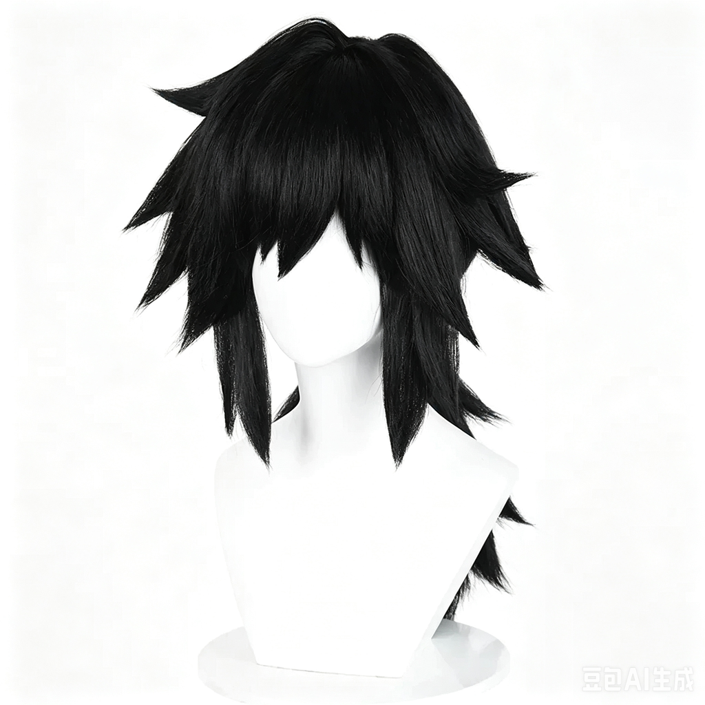 Demon   Slayer   Tomioka Giyuu   Short   Black   Hair Basic   Wig