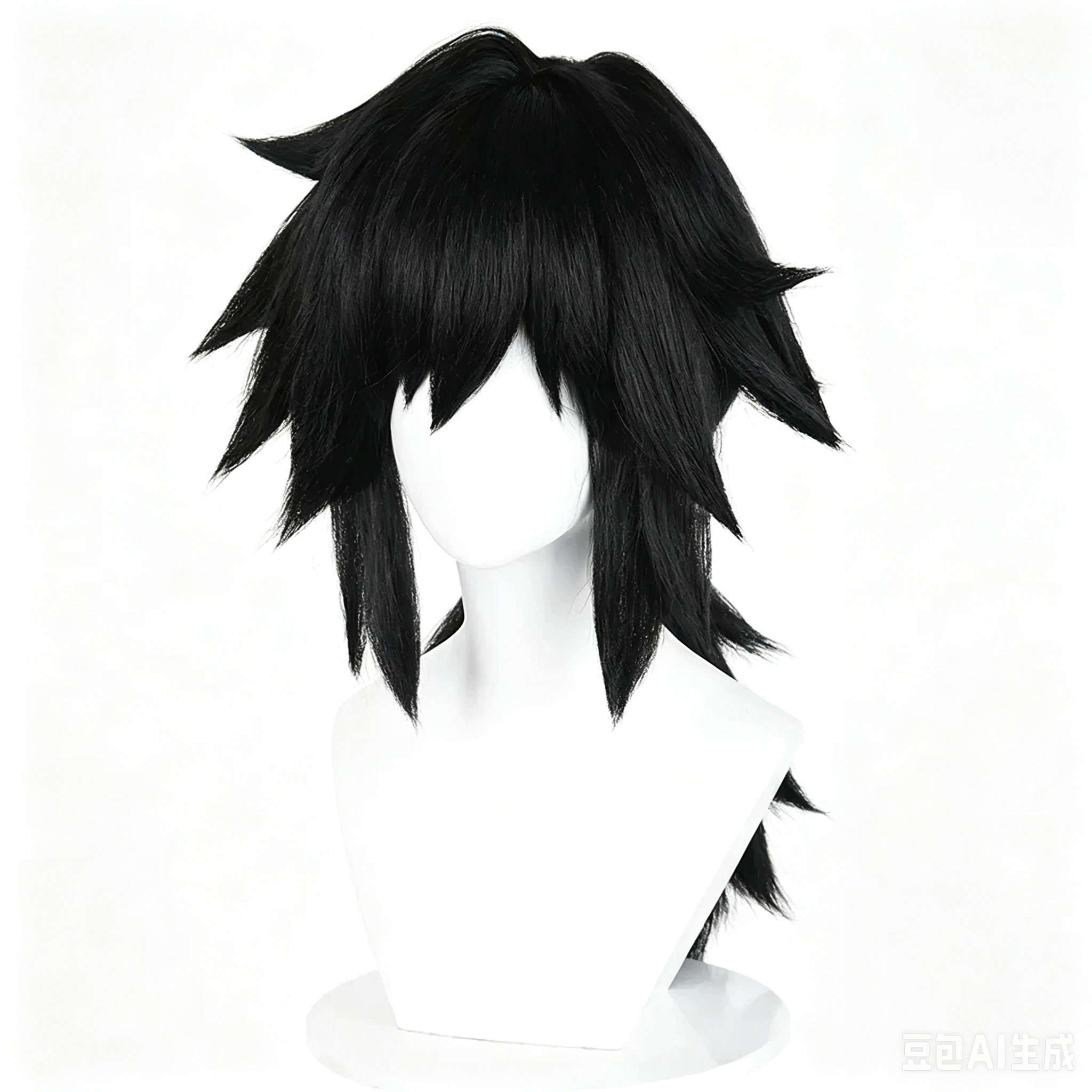 Demon   Slayer   Tomioka Giyuu   Short   Black   Hair Basic   Wig