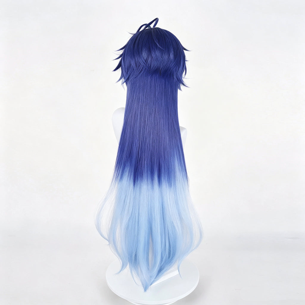 Genshin   Impact   Flins Long   Blue   Hair   Basic Wig