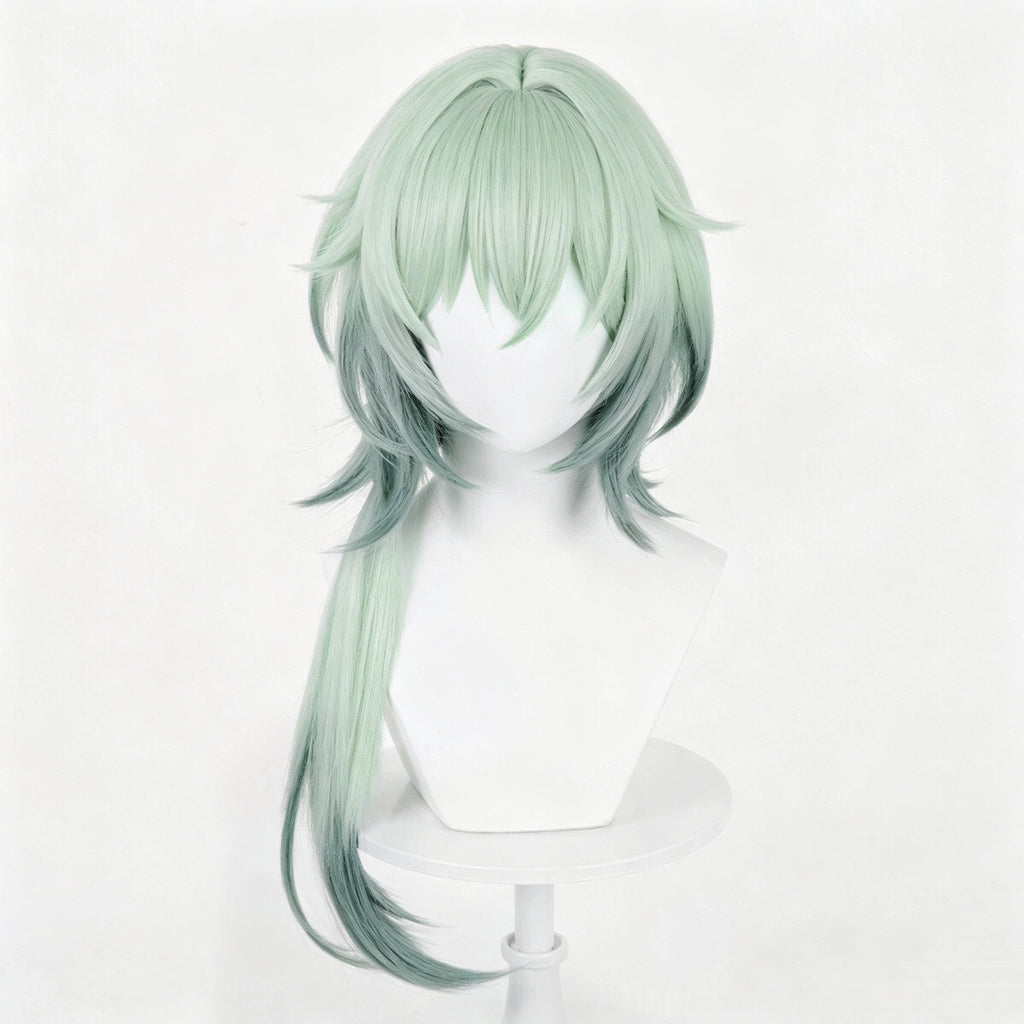 Honkai:   Star   Rail   Anaxa Long   Green   Hair   Basic Wig