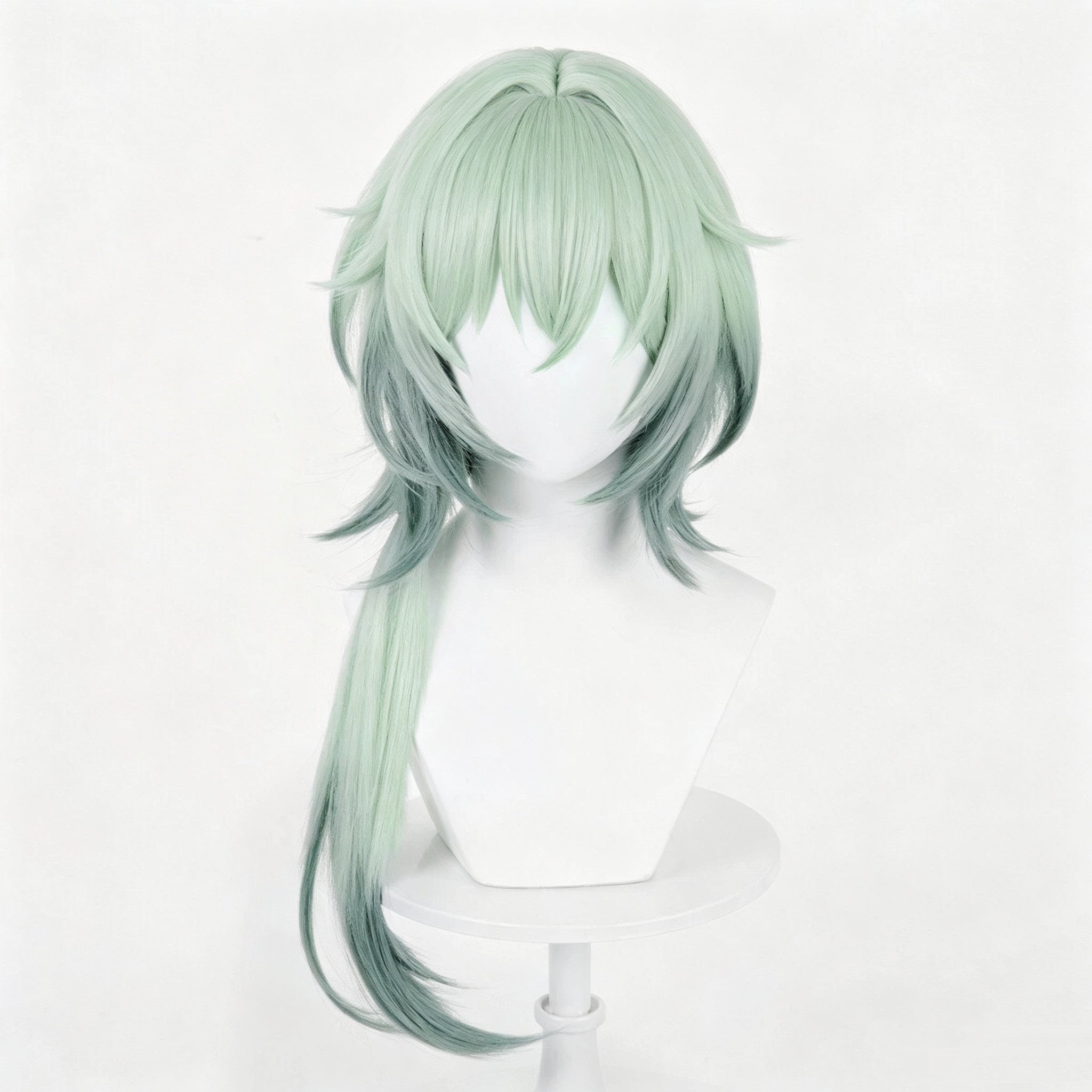 Honkai:   Star   Rail   Anaxa Long   Green   Hair   Basic Wig