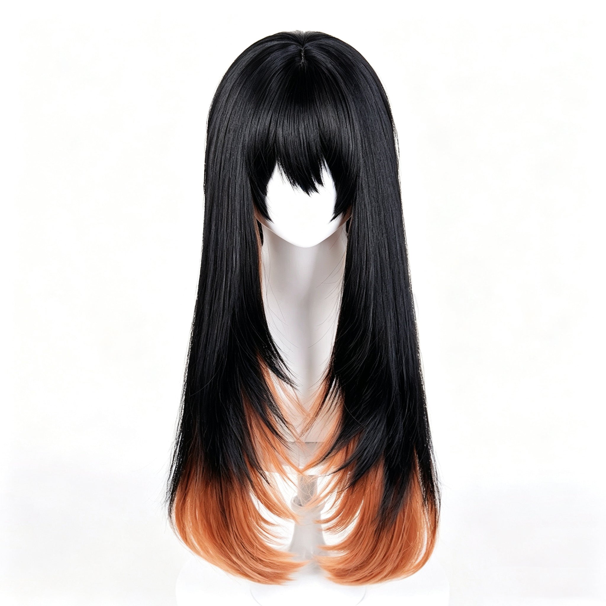 Gachiakuta   Amo Empool   Long   Black Orange   Hair   Basic   Wig