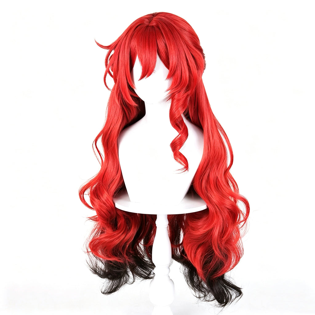 Honkai:   Star   Rail Himeko   Red   Gradient Black   Basic   Wig