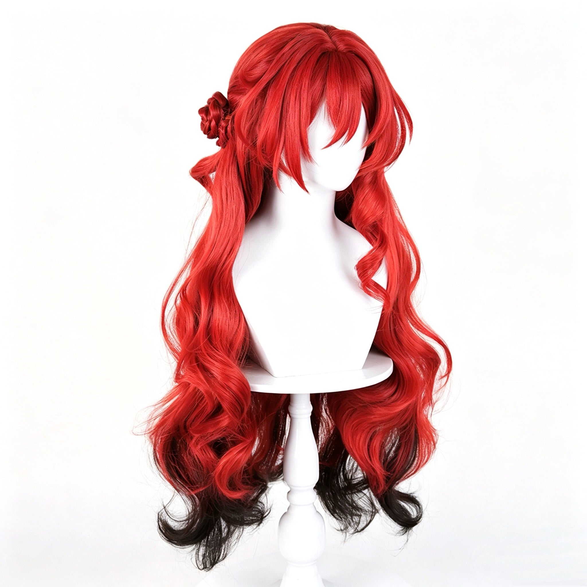 Honkai:   Star   Rail Himeko   Red   Gradient Black   Basic   Wig