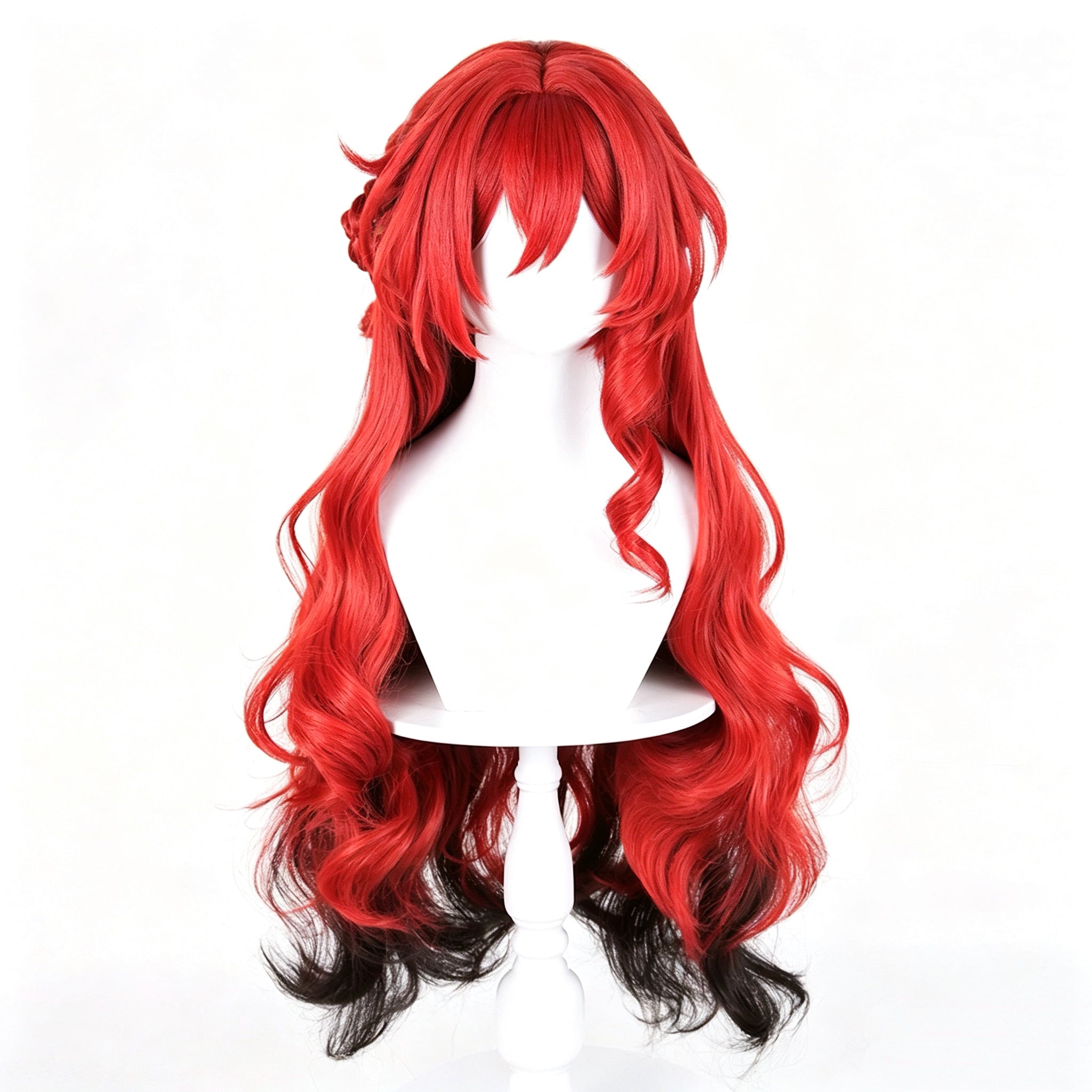 Honkai:   Star   Rail Himeko   Red   Gradient Black   Basic   Wig