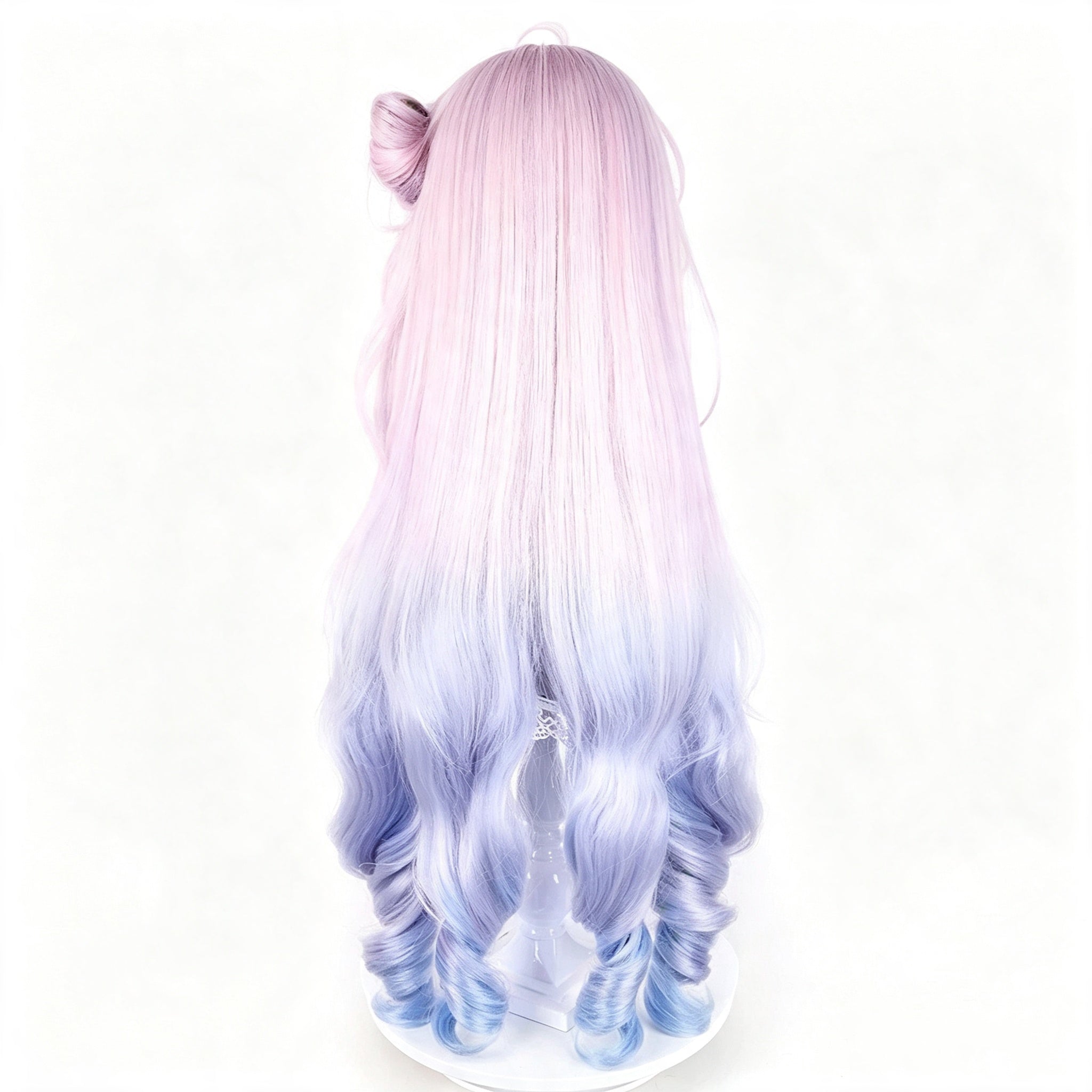 Wuthering   Waves Dania   Pink   Blue Gradient   Long   Curly Basic   Wig