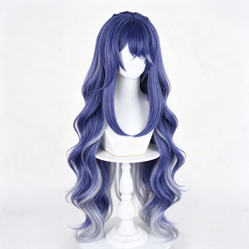 Genshin   Impact Lauma   Long   Blue   Hair Basic   Wig