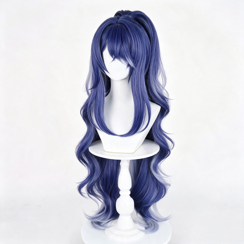Genshin   Impact Lauma   Long   Blue   Hair Basic   Wig