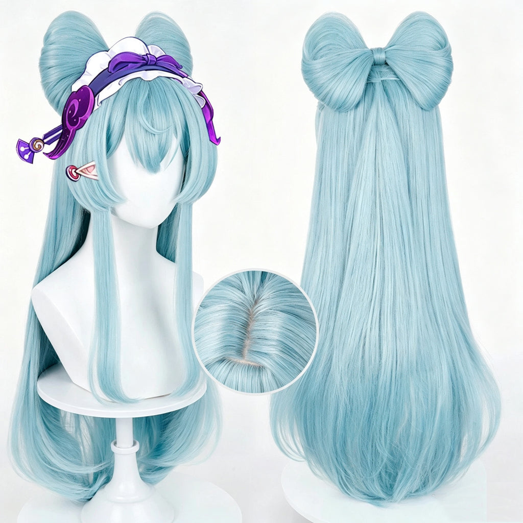 Genshin   Impact Yumemizuki   Mizuki Long   Blue   Hair   Basic Wig
