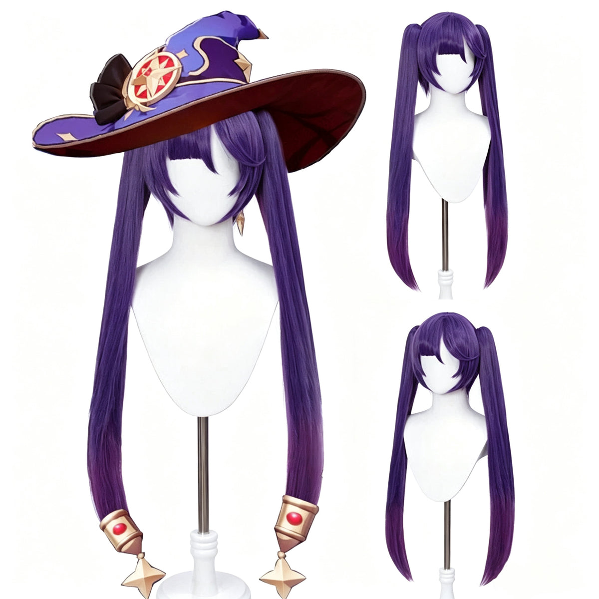 Genshin   Impact Astrologist   Mona Megistus   Long   Purple Hair   Basic   Wig