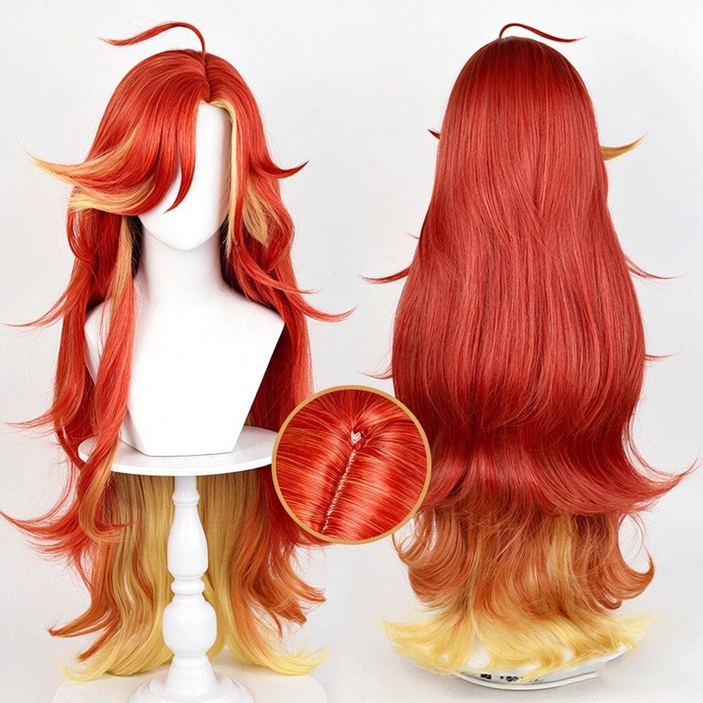 Genshin   Impact Mavuika   Long   Red   Hair Basic   Wig