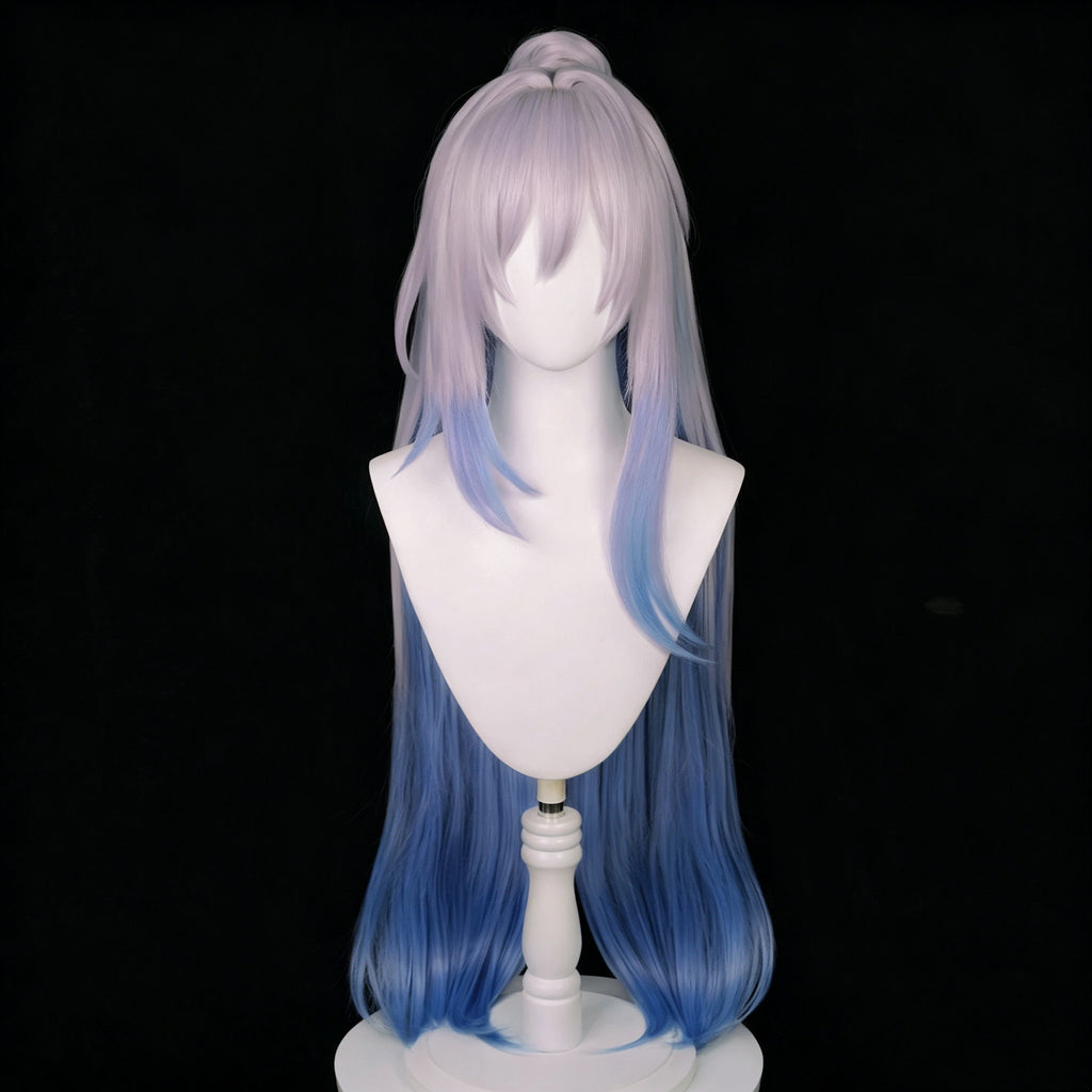 Honkai:   Star   Rail Jingliu   Long   White Blue   Hair   Basic   Wig