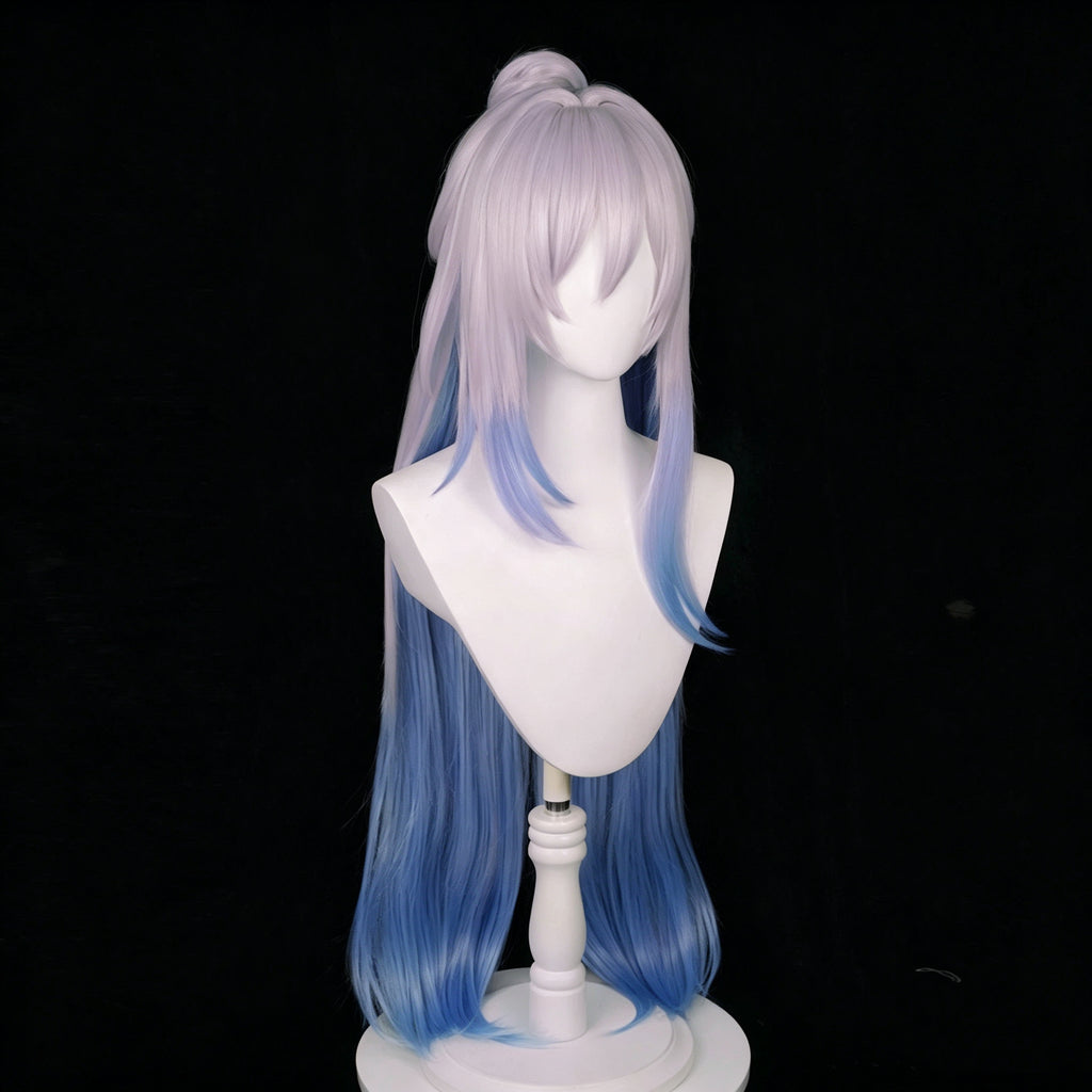 Honkai:   Star   Rail Jingliu   Long   White Blue   Hair   Basic   Wig