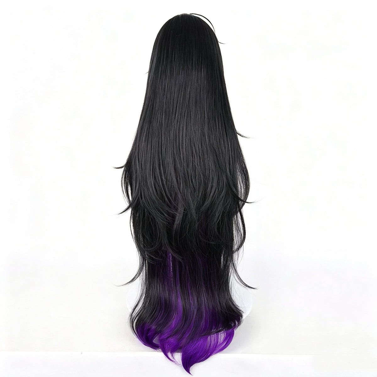 Goddess   of   Victory: NIKKEf   Rebell Black‑Purple   Gradient Basic   Wig