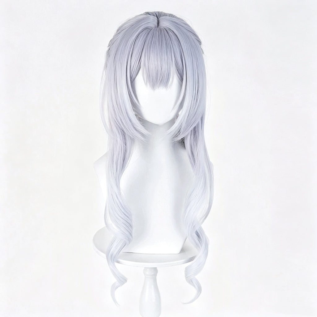 Genshin   Impact Tsaritsa   Anastasia Light   Gray   Blue Gradient   Braided   Updo Basic   Wig