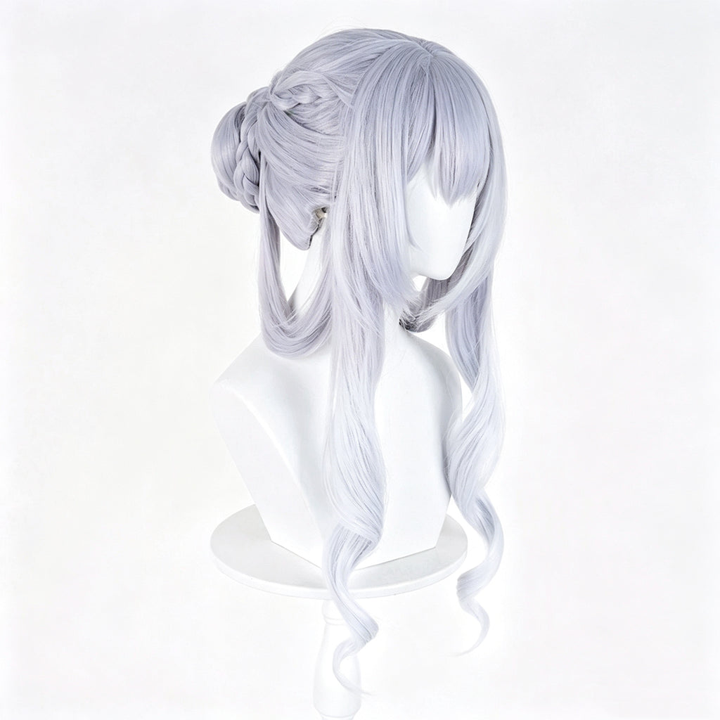 Genshin   Impact Tsaritsa   Anastasia Light   Gray   Blue Gradient   Braided   Updo Basic   Wig