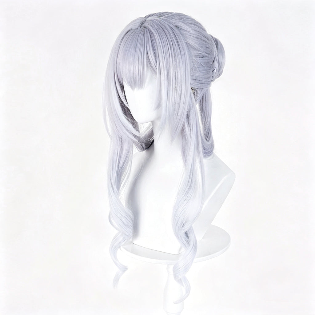 Genshin   Impact Tsaritsa   Anastasia Light   Gray   Blue Gradient   Braided   Updo Basic   Wig