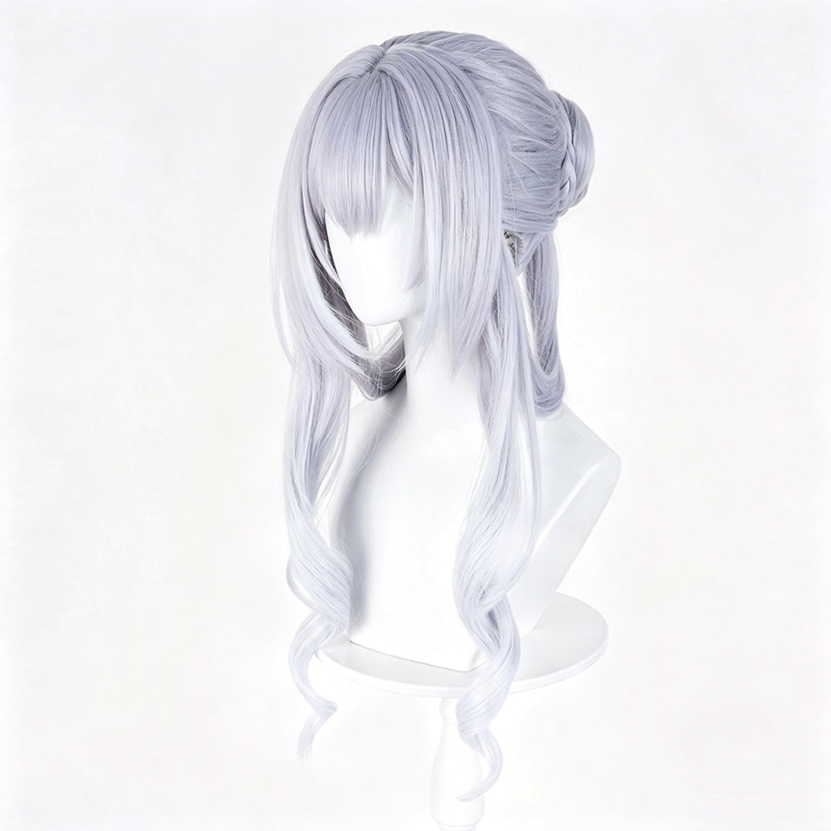 Genshin   Impact Tsaritsa   Anastasia Light   Gray   Blue Gradient   Braided   Updo Basic   Wig