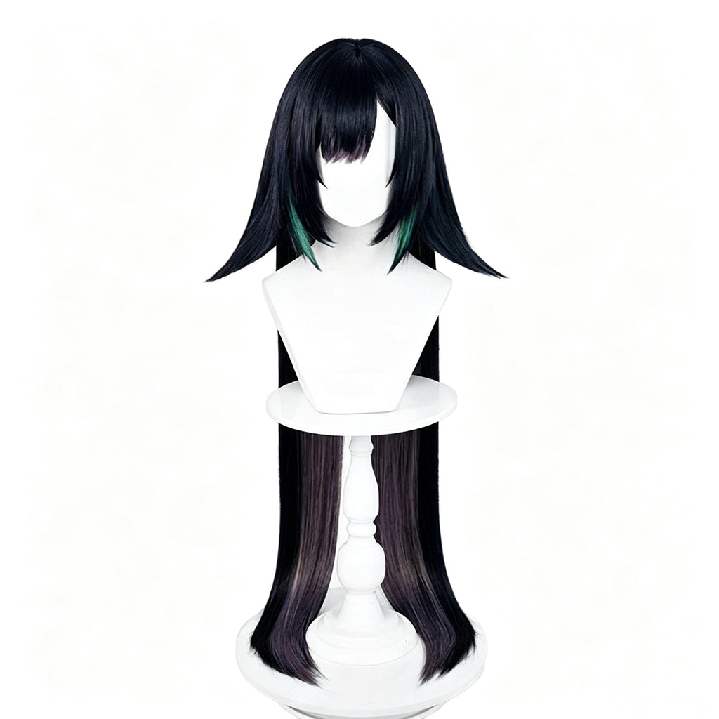 Genshin   Impact   Lan Yan   Long   Black   Hair Basic   Wig