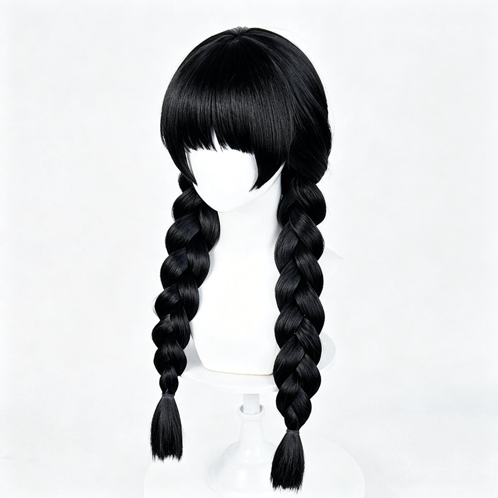 IdentityⅤ   Little   Girl Alice   DeRoss(Miss Pomegranate   Plate) Long   Black   Hair   Basic Wig